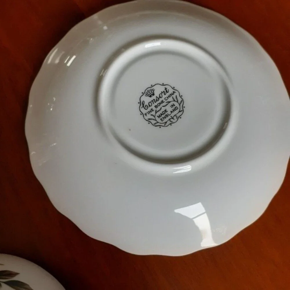Consort fine bone china Rose tea cup saucer serveware  coffee floral